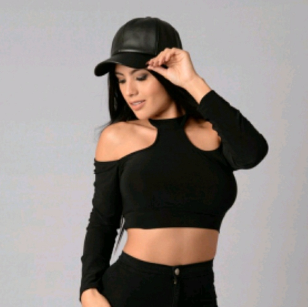 Faux Leather Baseball Cap